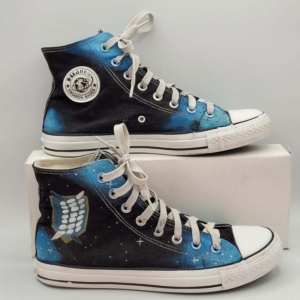Stars And Galaxy Hightop Shoes Size 9.5 In Womens - Picture 8 of 16